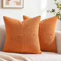 Fancy Homi 2 Packs Burnt Orange Samll Fall Decorative Throw Pillow Covers 12x12 by Fancy+Homi
