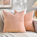 Fancy Homi 2 Packs Peach Big Decorative Throw Pillow Covers 24x24 Inch by Fancy+Homi