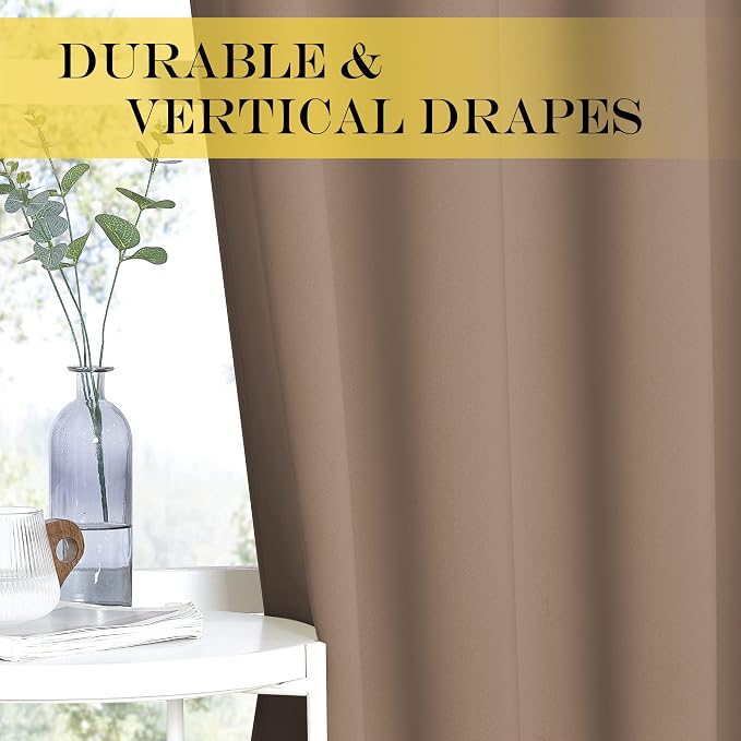 NICETOWN Bedroom Curtain Room Darkening Drapery 102 inches Length - Image 4