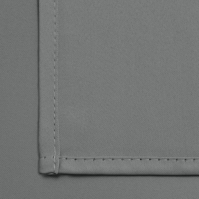 Yakamok Grey Room Darkening Curtains 52x45 inch Gray Grommet-Living Room | 2 - Image 5