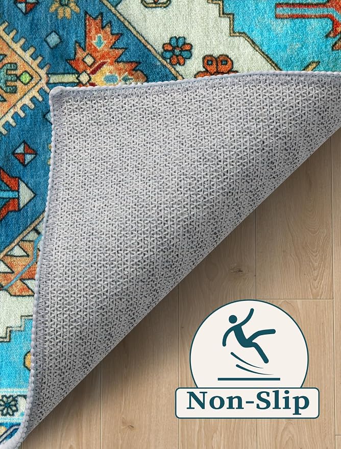 SERISSA 2x6 Washable Non Slip Boho Runner Rug - Image 4