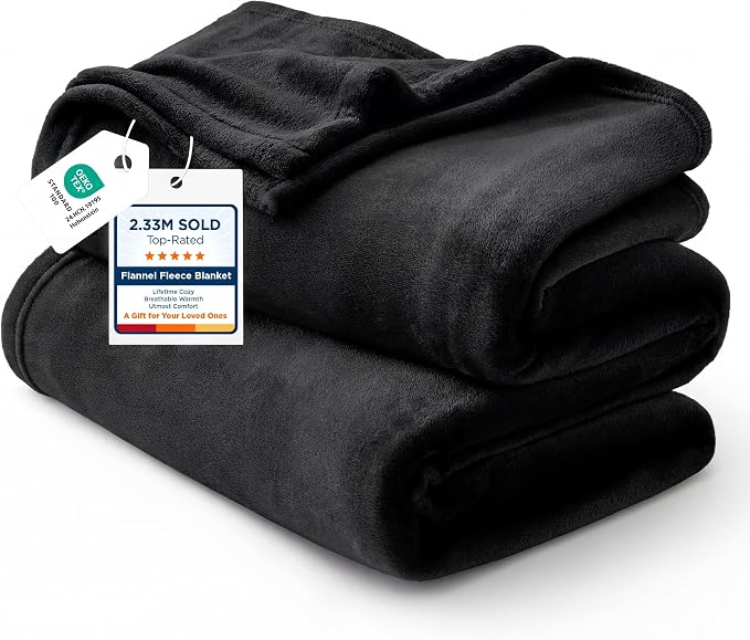 Bedsure GentleSoft Fleece Bed Blankets Large Size Black by Unknown
