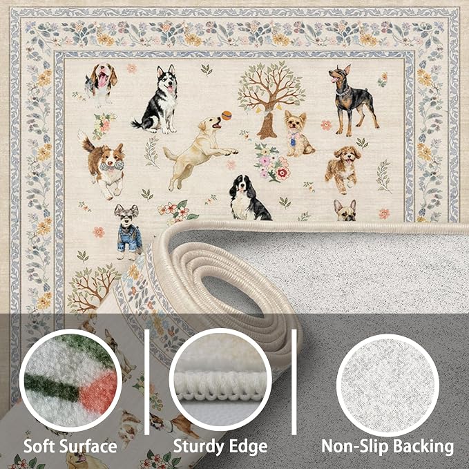 Beige Small Entry Rug 24x17 inch - Image 3