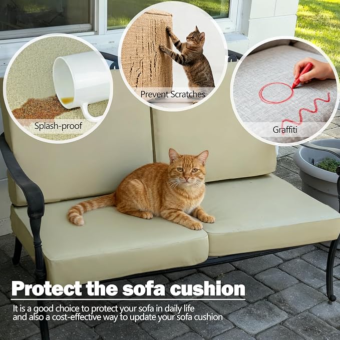 Sqodok Outdoor Cushion Covers 28x28 inch, Wicker Chair - Image 7