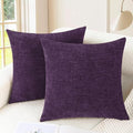 CaliTime Decorative Couch Throw Pillow Covers 26 X 26 Inches Plum Purple | Pack by CaliTime