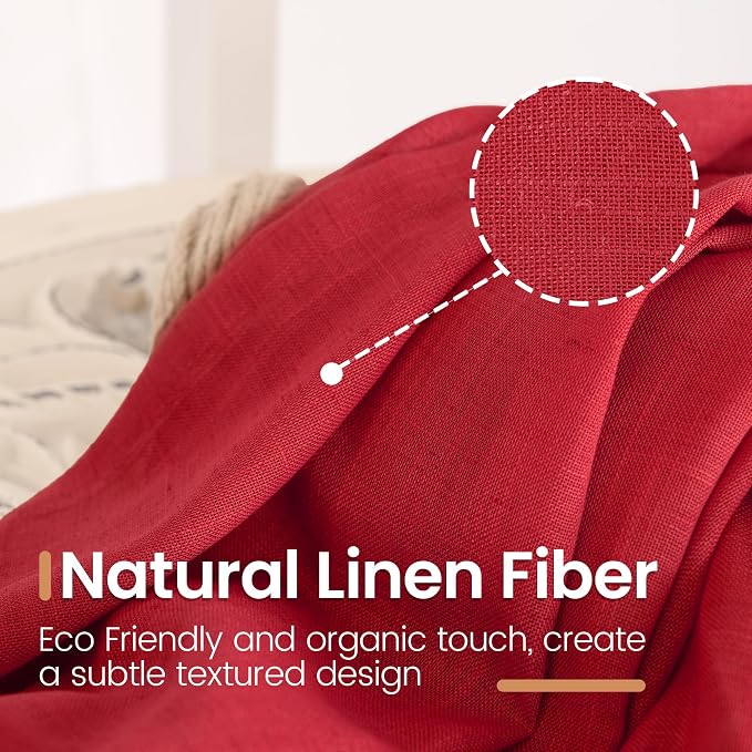 BGment 96 Inches Long Linen Curtains - Image 3