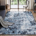 Rugflix 5x7 Area Rugs for Living Room, Washable Navy Blue Dark Large Rug | by RugflixAreaRugs