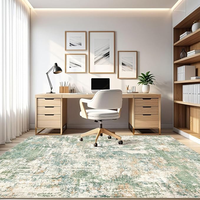 LOONGRUG 12x18 Area Rug Washable Large Neutral Modern Living Room Rugs | - Image 8