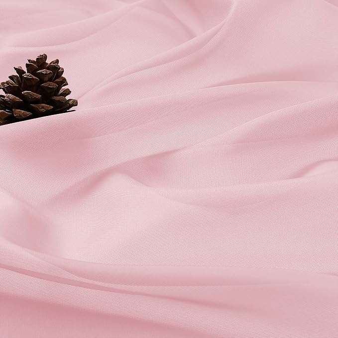 Blush Pink Bedroom Curtains 2 Panel Sets 90 Inch Length, 59 Inch Extra Wide - Image 5