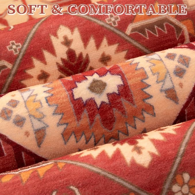 SERISSA 8x10 Washable Non Slip Boho Area Rug - Image 6