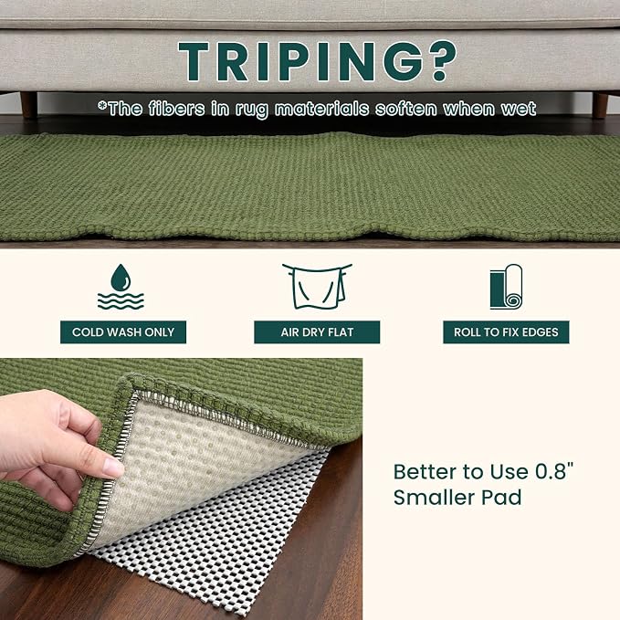 KOZYFLY 3x6 Washable Runner Rug, Non Slip Wide Runners - Image 7