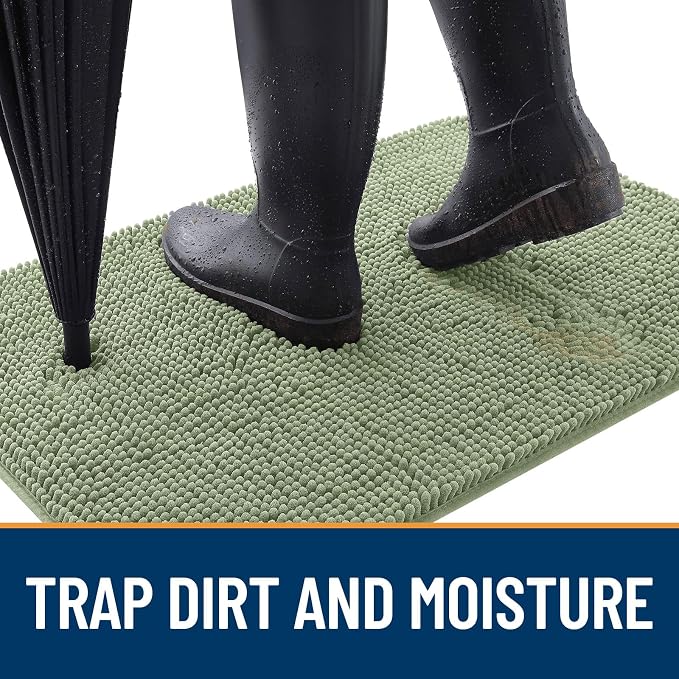 OLANLY Dog Door Mat for Muddy Paws 59x24, Super Absorbent Chenille Mud Mat | - Image 2