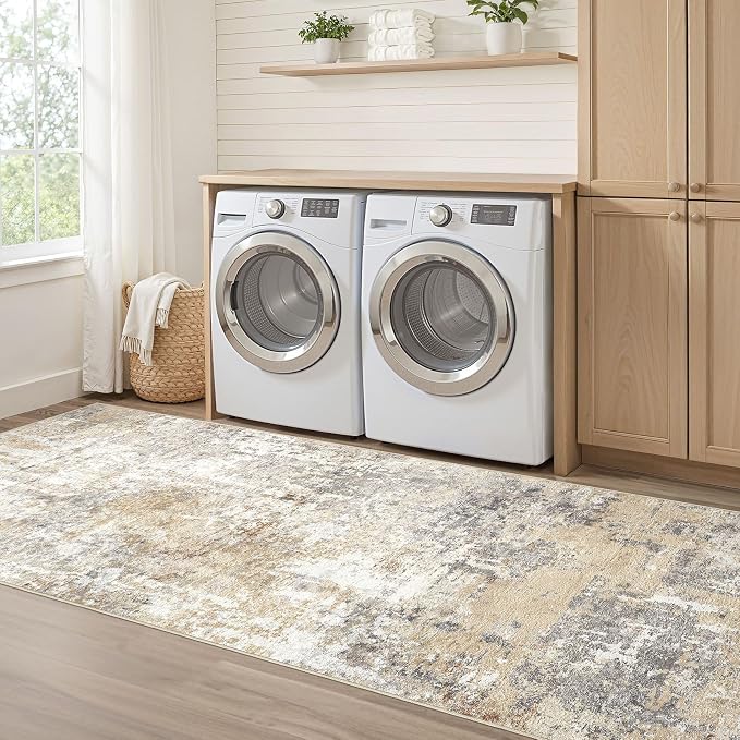 LOONGRUG Runner Rug 2x6 Washable Non-Slip Kitchen Neutral Modern Rugs | - Image 7