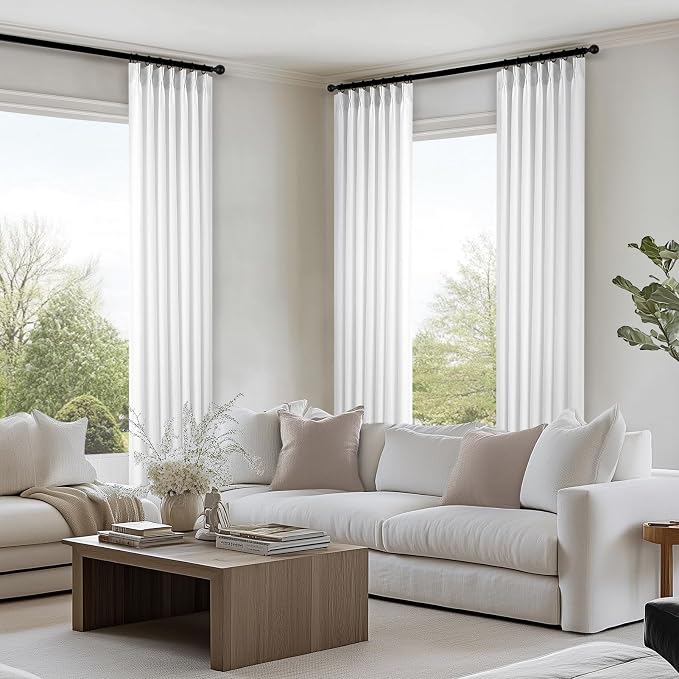 Topfinel 102 Inch Curtains 1 Panels Set, One Packs Pinch Pleat Back Tab Linen - Image 7