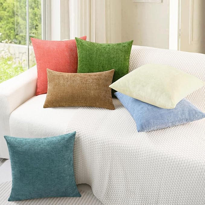 CaliTime Decorative Couch Throw Pillow Covers 22 X 22 Inches Beige | Pack of 2 - Image 4