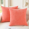 CaliTime Decorative Couch Throw Pillow Covers 18 X 18 Inches Living Coral | by CaliTime