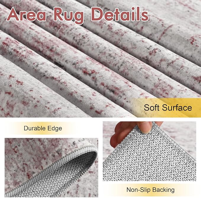 8x10 Ft Large Area Rugs for Living Room, Soft Non-Slip Washable Rugs Modern - Image 6