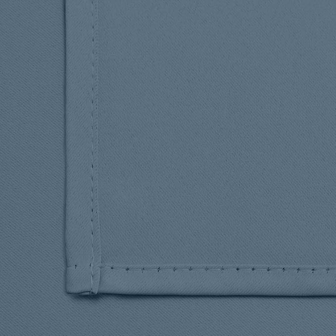 Yakamok Room Darkening Curtains 52x63 inch Length Stone Blue-Living Room | 2 - Image 7