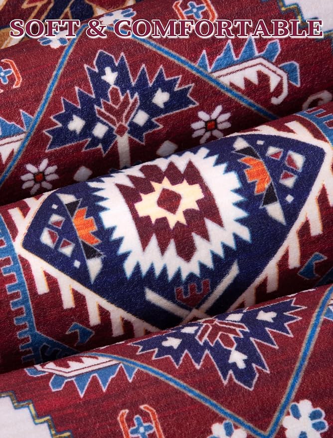 SERISSA 2x5 Washable Non Slip Boho Runner Rug - Image 4