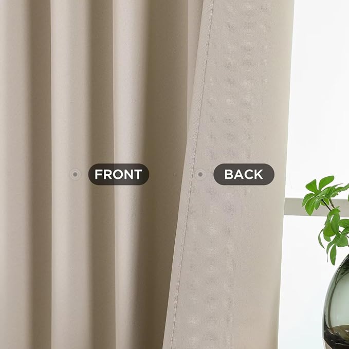 Joydeco Blackout Curtains 84 Inch Length 2 Panels Set, Thermal Insulated Black - Image 7