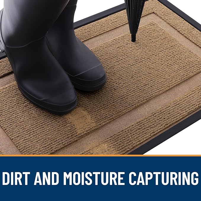 OLANLY Front Door Mat Outside 71x23, All-Season Heavy-Duty Rubber Doormat | - Image 5