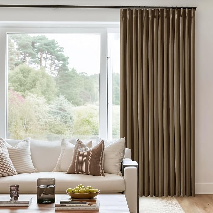 Dutch Cocoa Blackout Pinch Pleat Linen Curtains 105 Inches Long - Image 8