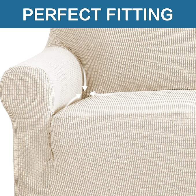 H.VERSAILTEX Stretch Couch Cover Loveseat Covers - Image 5