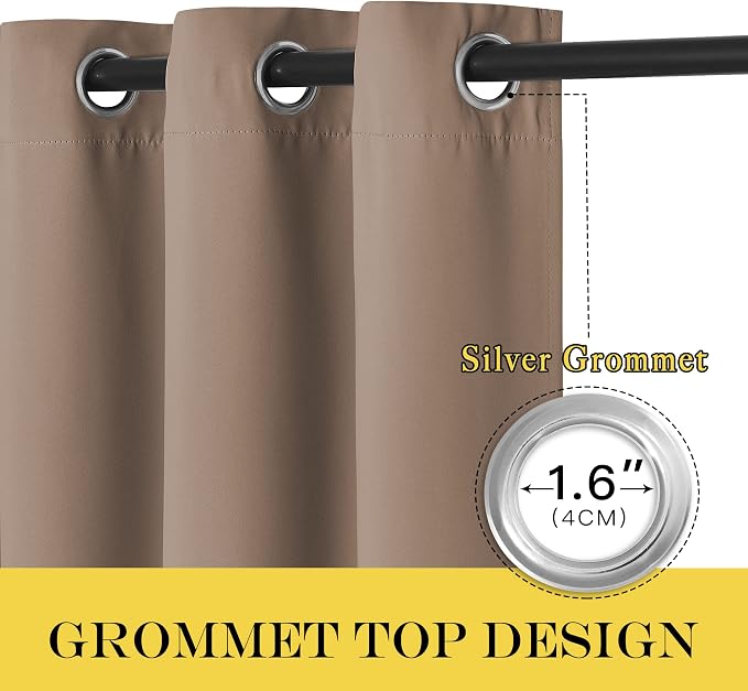 NICETOWN Room Divider Curtain 132 Inches Long, Wide Blackout Sliding Door - Image 6