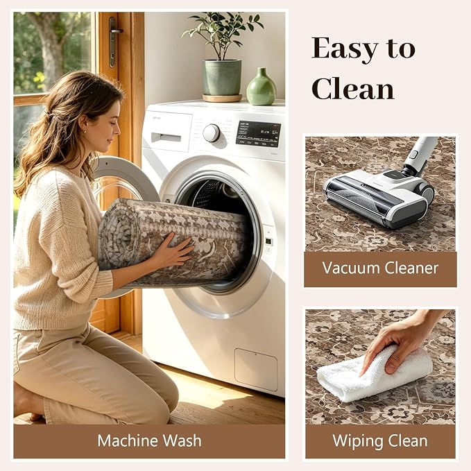 6x9 Ft Large Area Rugs for Living Room, Soft Non-Slip Machine Washable Rug - Image 8