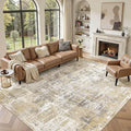 DMOYEST Area Rug Living Room Rugs 10x14 Washable Abstract Carpet | Neutral by DMOYEST