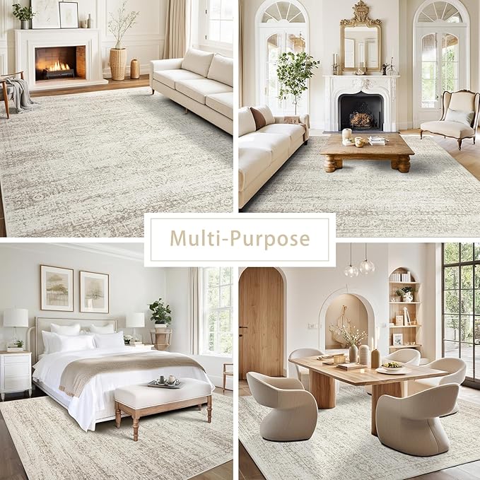 Washable Rugs 6x9 Area Rugs for Living Room, Dining Room Carpet | Ultra Soft - Image 5