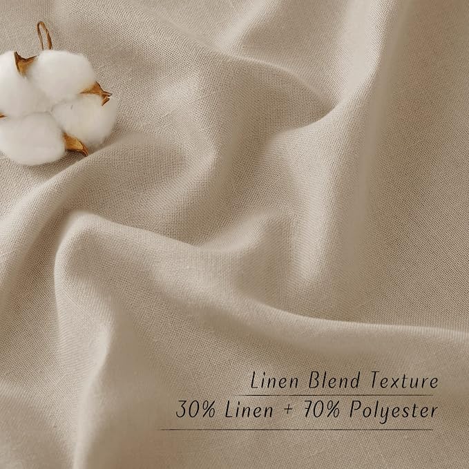 NICETOWN Flax Taupe Linen Curtains - Image 7