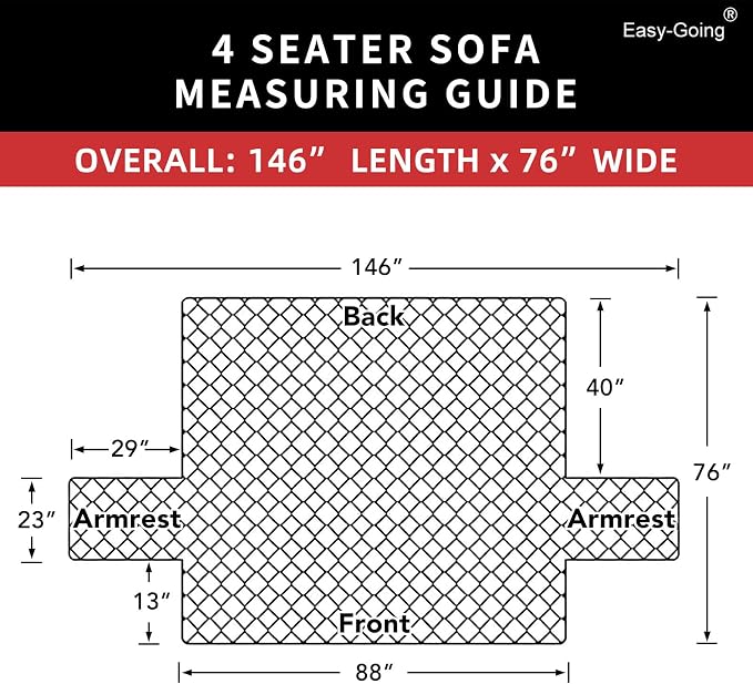 Easy-Going Reversible Couch Cover, 4 Seater Sofa, Army Green/Beige | XX-Large - Image 7