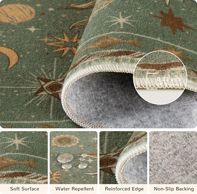 Vacuum-Friendly, 3x5 Washable Area Rug - Image 4