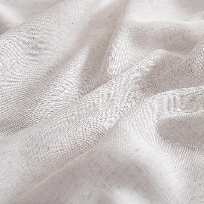 MIULEE White Linen Curtains 52x96 Inch Long - Image 4
