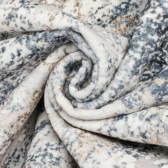 DMOYEST Square Area Rug Living Room Rugs 12x12 Washable Beige Blue Carpet | - Image 4