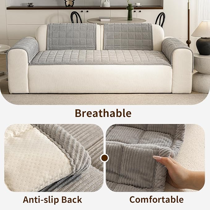 Couch Covers for Dogs Washable, 27.6"x82.7" Non Slip Couch Covers for Loveseat - Image 4