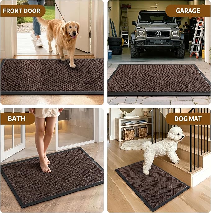 Front Door Mat, Heavy Duty Waterproof Doormat 29.5"x17", Stain Fade Resistant - Image 8
