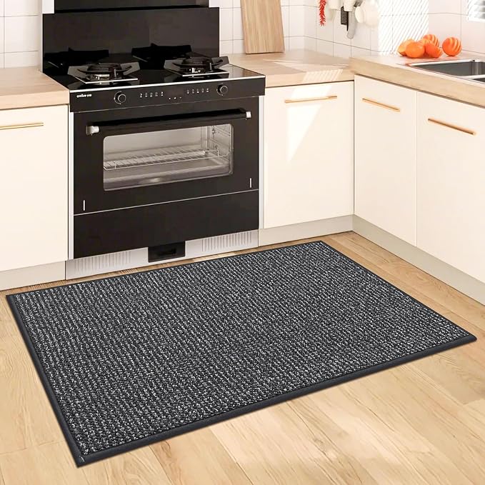 BEQHAUSE Kitchen Rugs and Mats 2PCS Non-Slip, Charcoal | Kitchen Mats - Image 7