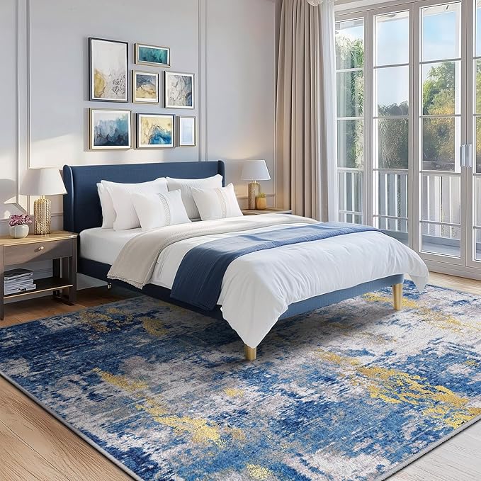 RELEANY Washable 5'x8' Abstract Area Rug - Image 4