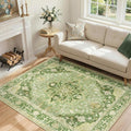 RELEANY Washable Area Rug, Water Repellent, Pet Friendly, Vintage Floral Boho by RELEANY