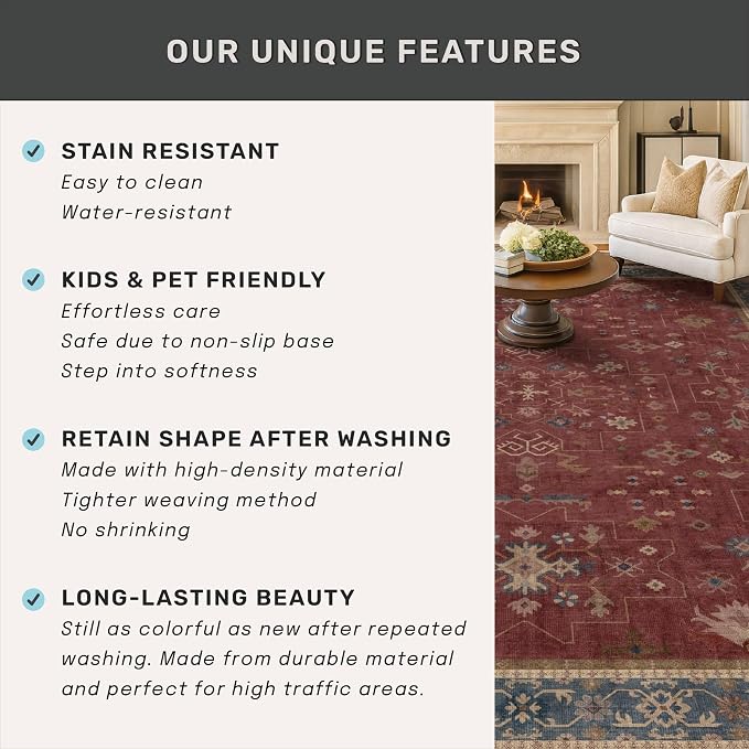Boho 2x5 Small Kitchen Runners Rugs Non Slip - Image 7