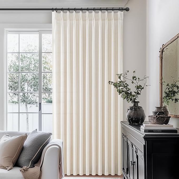 Extra Wide 70 Inch Pinch Pleated Curtains 84 Inch Length 2 Panels Set - Image 6