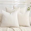 Set of 4 Soft Textured Decorative Throw Pillow Covers 16x16 Inch Cozy Farmhouse by Cozoomy