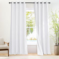 NICETOWN 100% Blackout White Curtains 96 inches Long 2 Panels, Grommet Full by NICETOWN