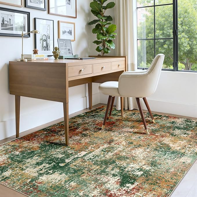 RELEANY Washable 4'x6' Abstract Area Rug - Image 4