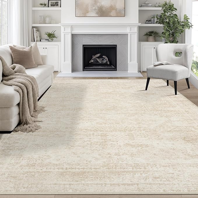 Aelenmu 9x12 Area Rugs for Living Room Washable Bedroom Dining Room Beige | by Aelenmu