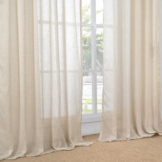 BGment Linen Curtains 84 Inch Length - Image 8