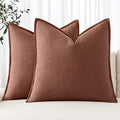 MIULEE Decorative Linen Pillow Covers 20x20 Inch Autumn Glaze | Boho Farmhouse​ by MIULEE