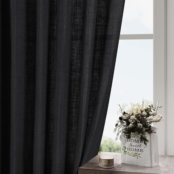 Extra Wide 100x96 Inch Linen Curtains - Image 5